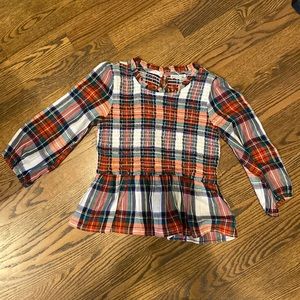 Crewcuts, girls tartan shirt, size 7